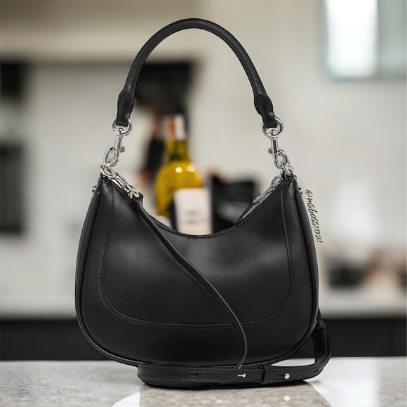 MARC JACOBS Convertible Shoulder Bag in Black + Croc Cardholder/Keychain NWT - Picture 4 of 9